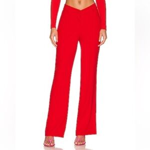 Superdown Wendy Angle Down Red Trouser Pants Size Medium